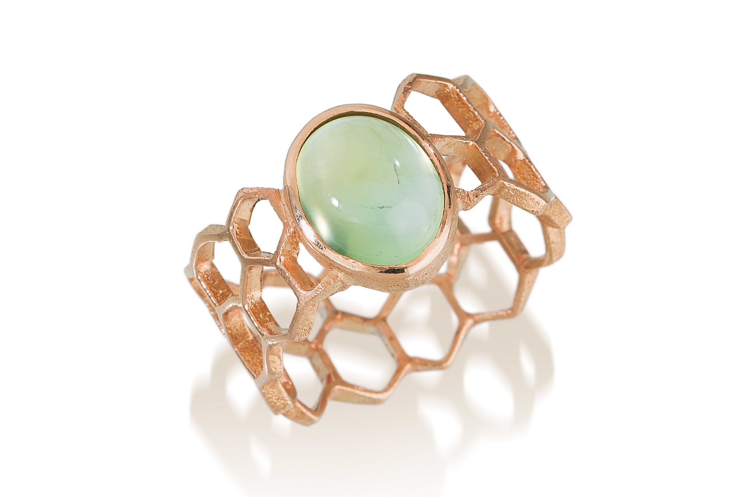 Prehnite Rose Gold