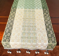 Antique Brass Handwoven Bamboo Pub Table Runner