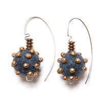 Charcoal with Bronze Faceted Beads