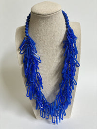 Blue Tiny Ovals Necklace