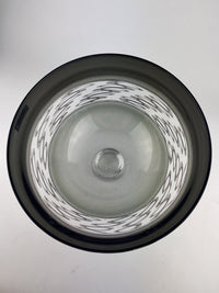 Grey Encalmo Bowl with Swirling Cane