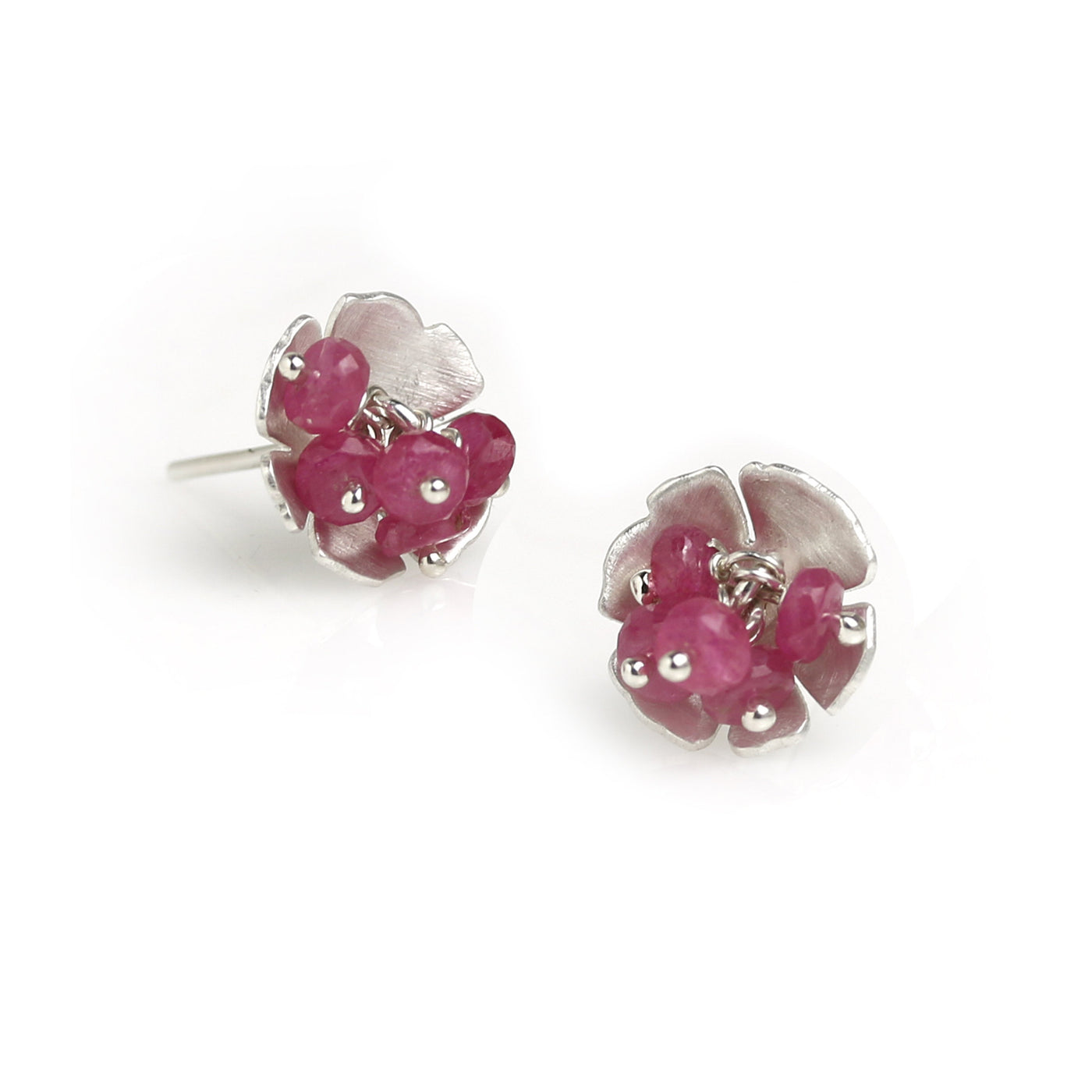 Silver Daisy Post Earrings