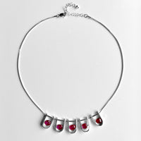 Five Gemstone Collar Necklace