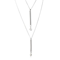 White Topaz Dangle Necklace