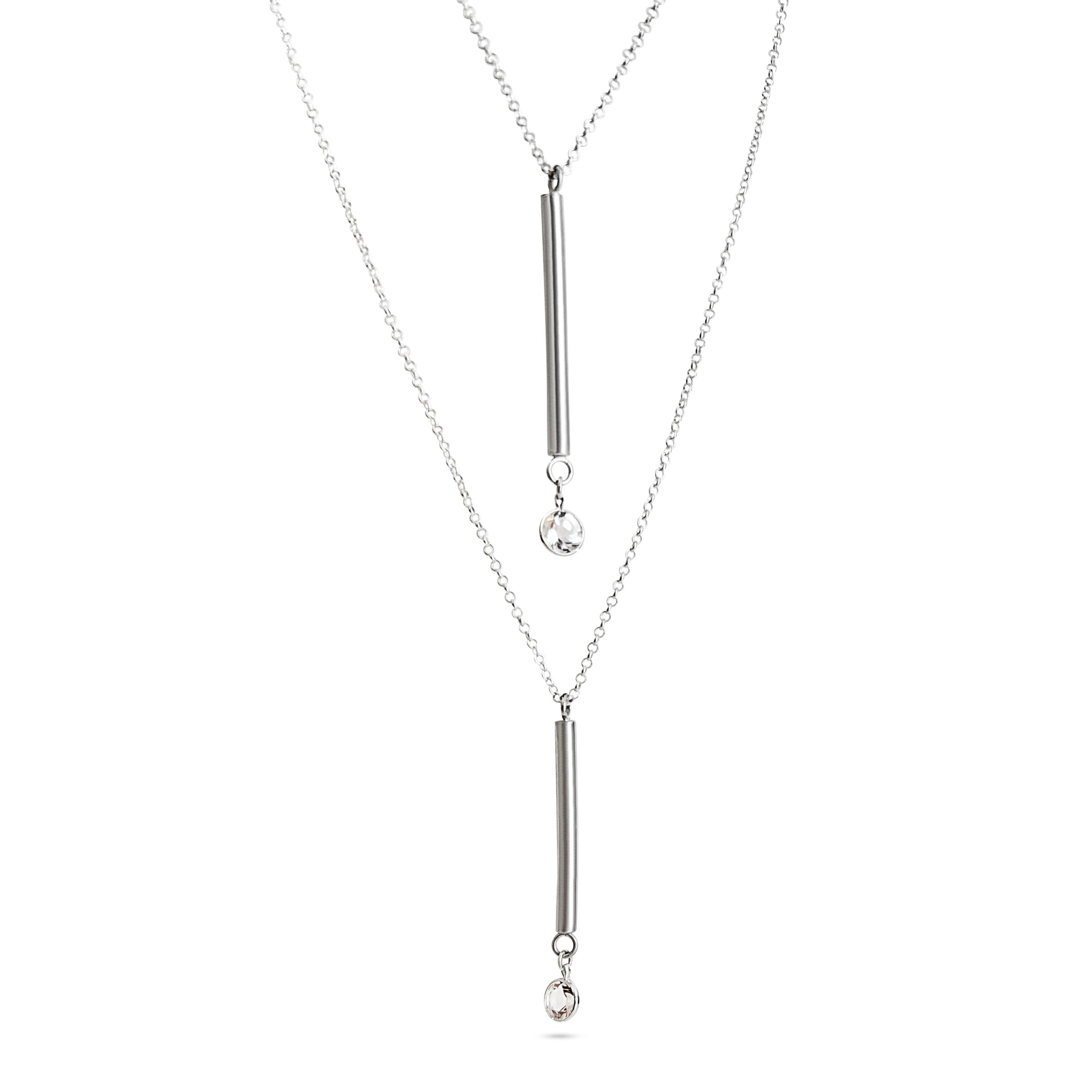 White Topaz Dangle Necklace