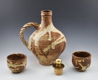 Stoneware Ewer with Cups