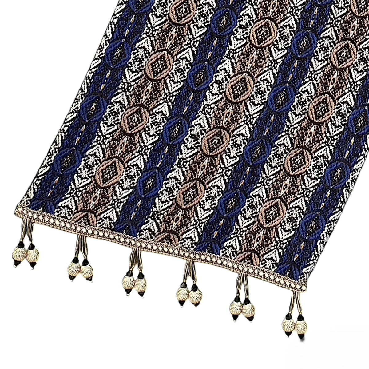 Reversible Handwoven Carob Bamboo Pub Table Runner