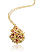 Ruby Pear Necklace