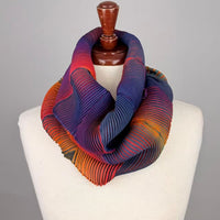 Pleated Silk Loop Scarf
