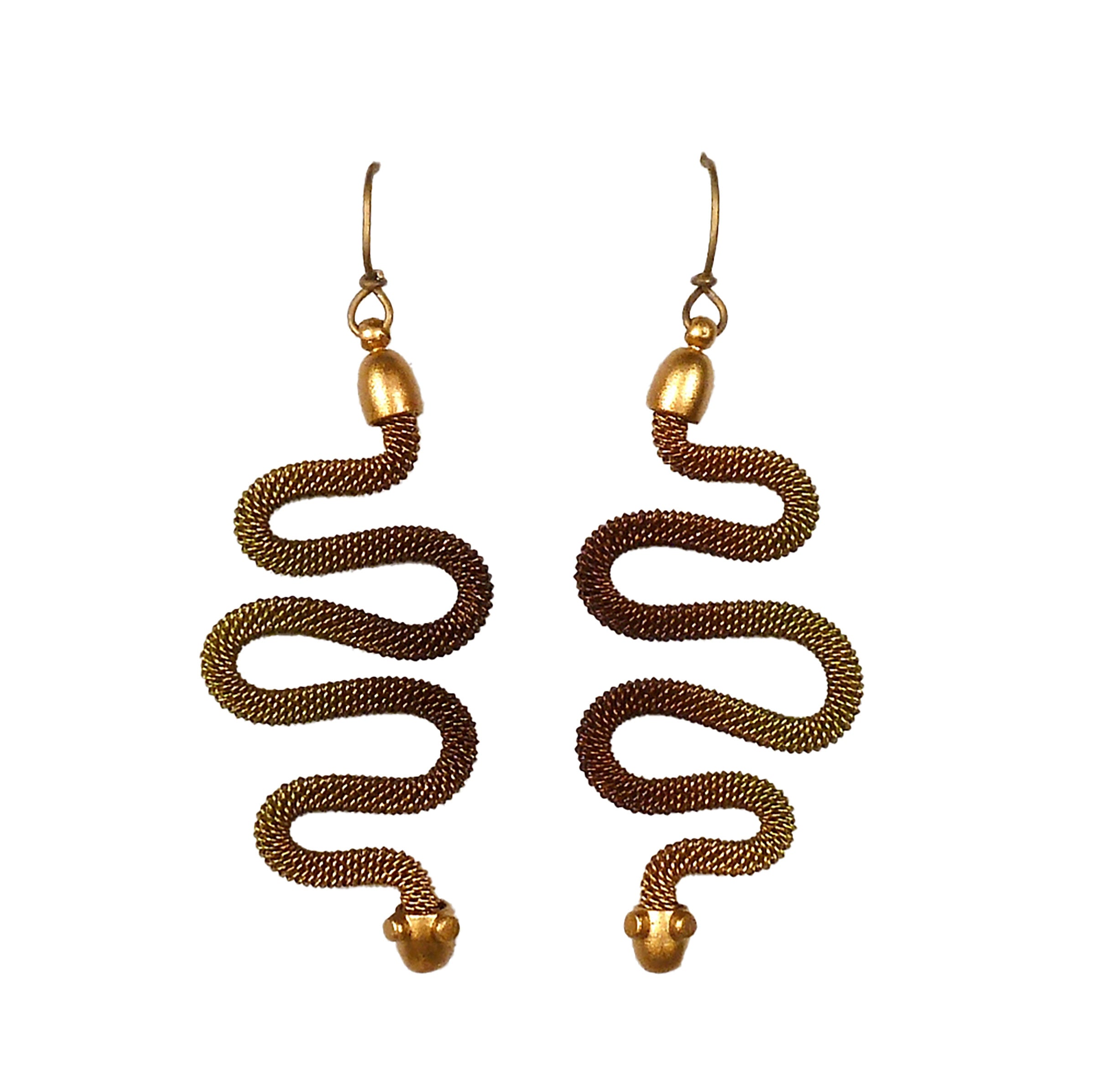 Squiggle Snake Dangle Earrings
