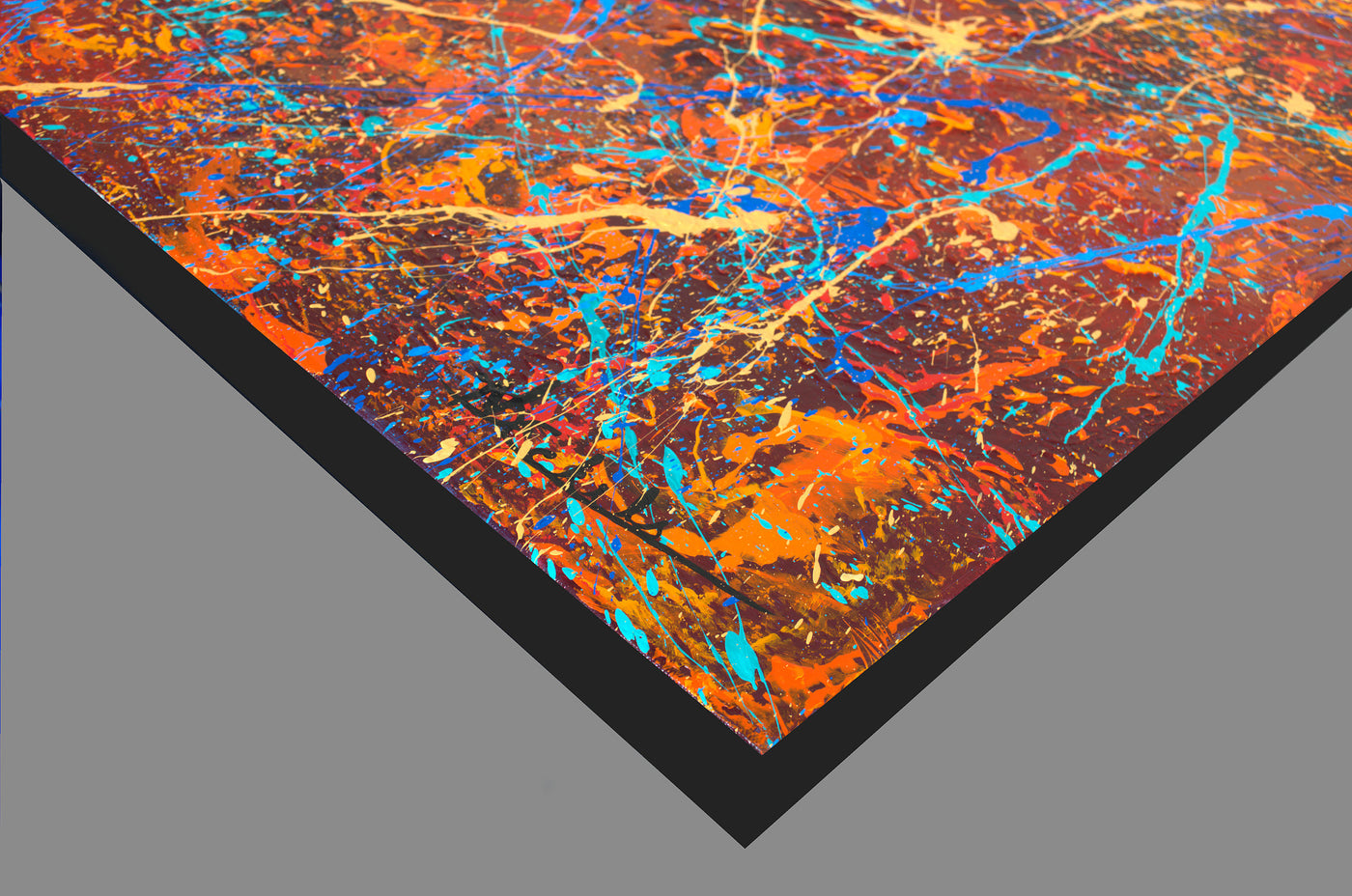 Color Chaos Diptych Side and Signature