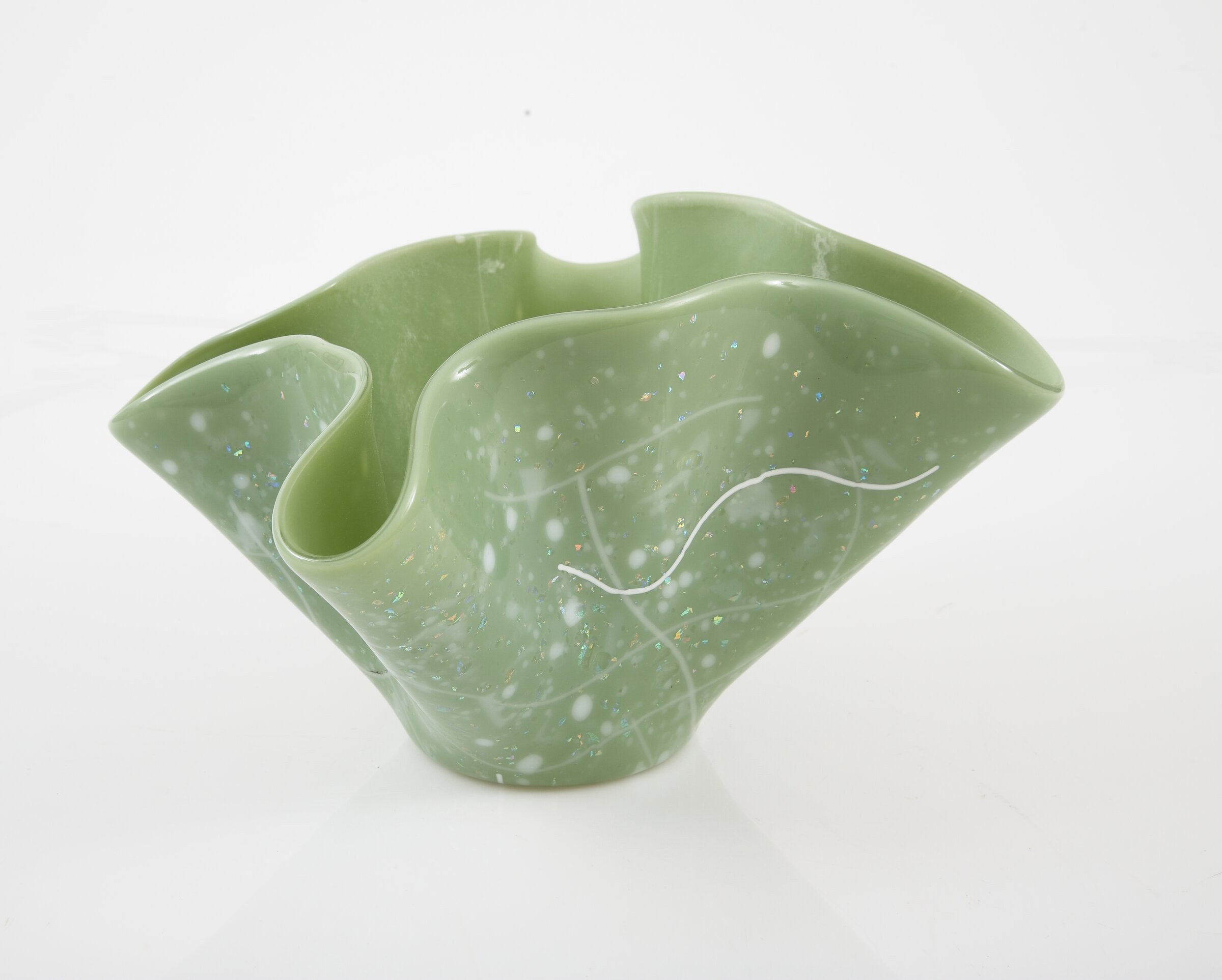 Echo of Green Art Glass Vessel