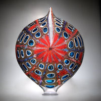 Bronze, Aqua and Crimson Ellipse