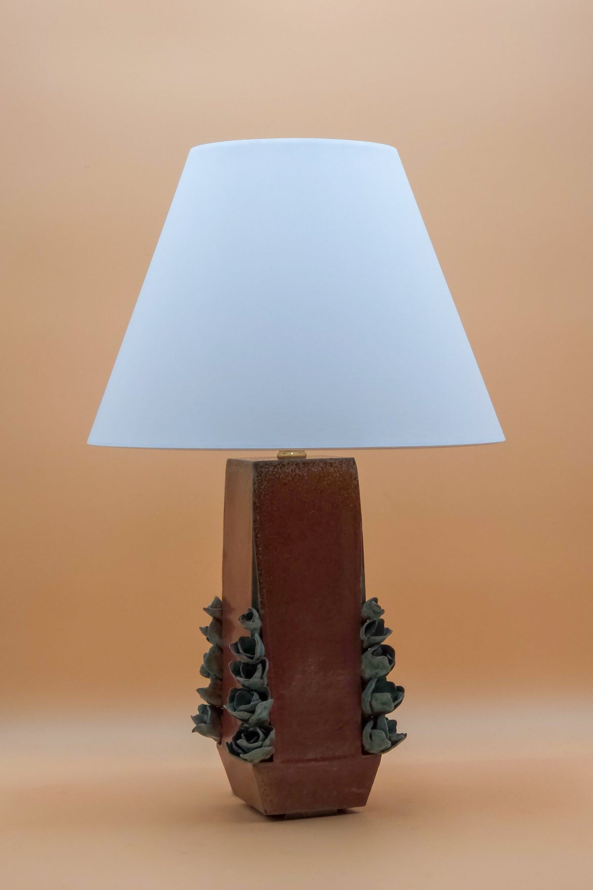 Turquoise Florals Table Lamp