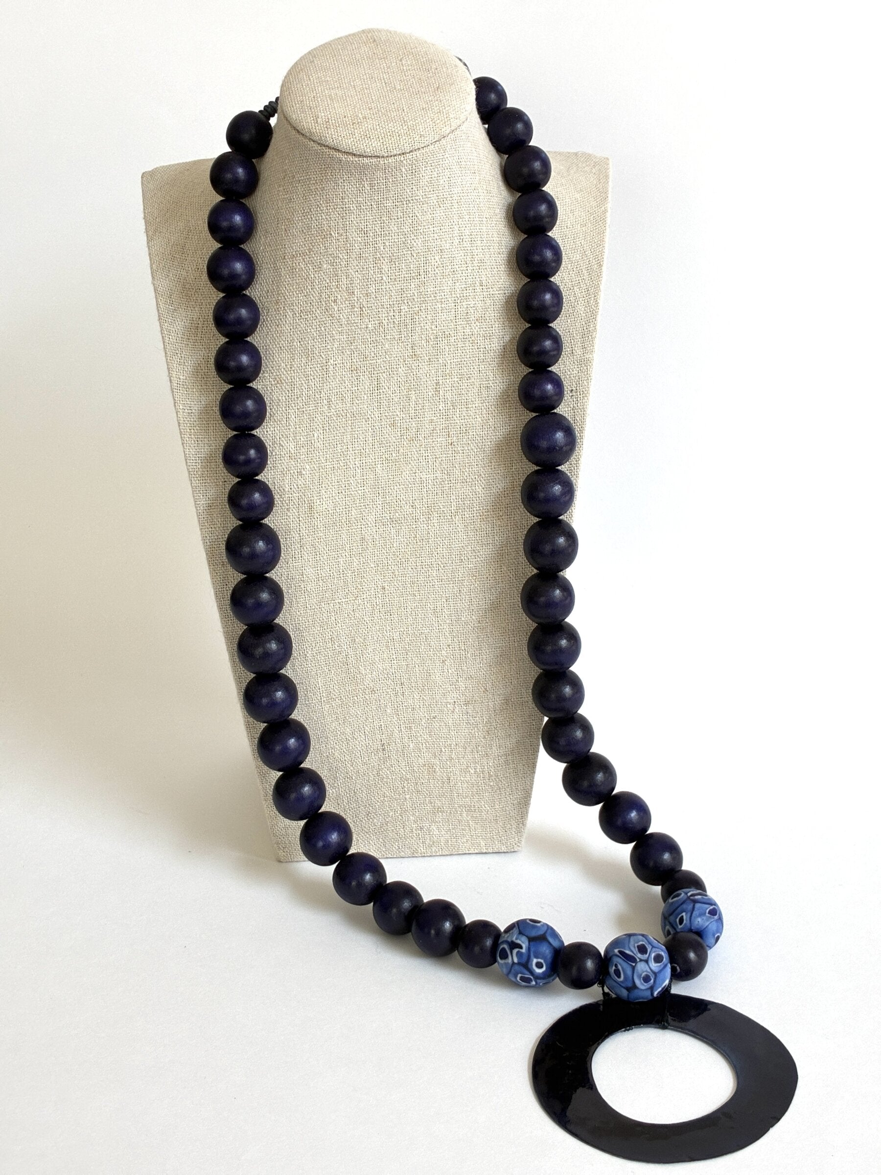 Deep Blue Shell Pendant