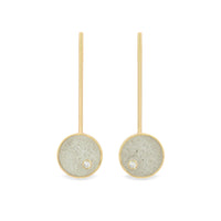 14k Yellow Gold with White Concrete