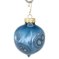 Crystalline Bauble Ornament, Morning Blue