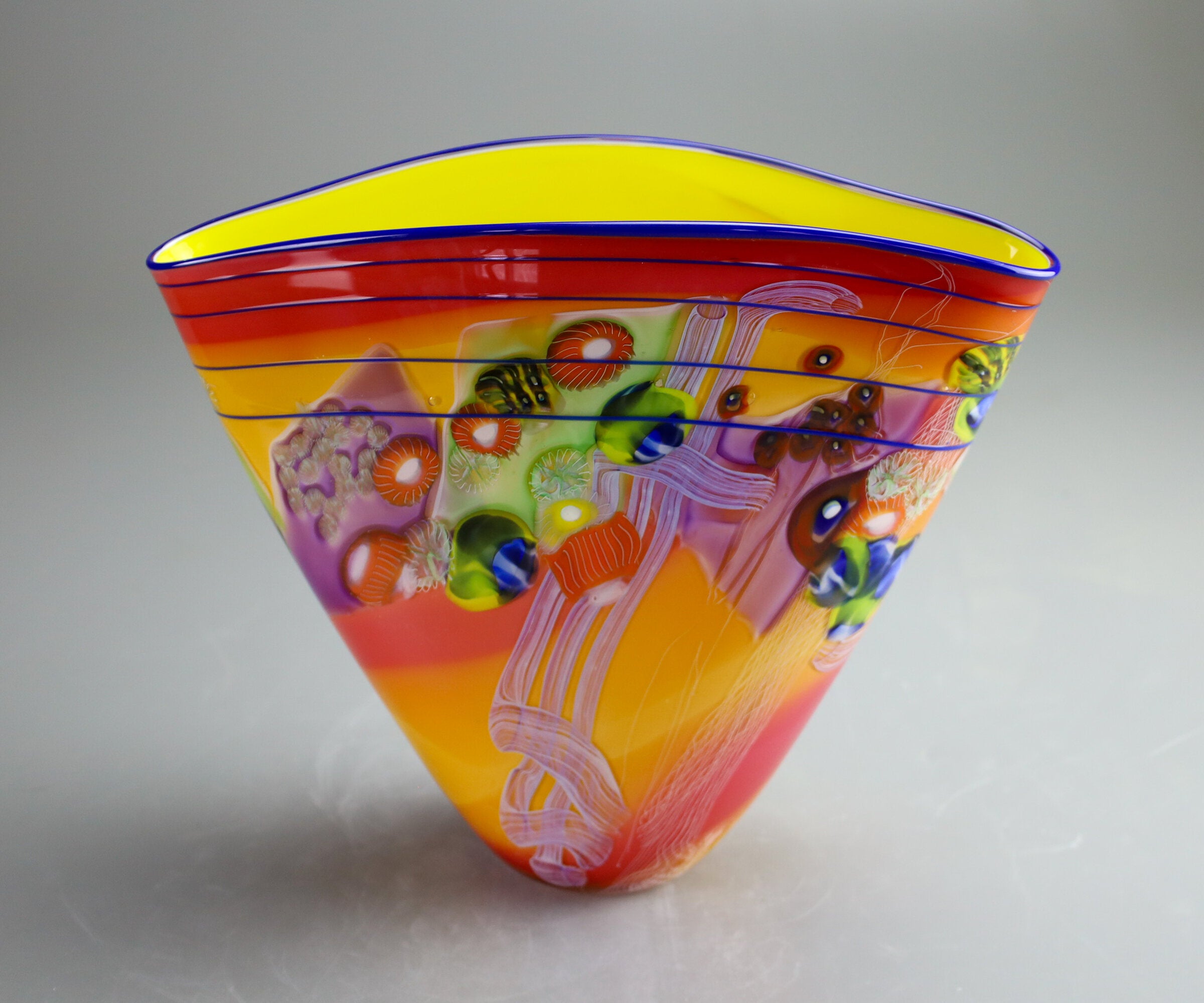 Color Field Vessel in Firelight