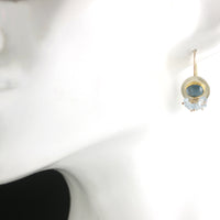 London Blue Topaz & Aquamarine Cluster Earrings