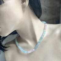 Aquamarine & Morganite Necklace