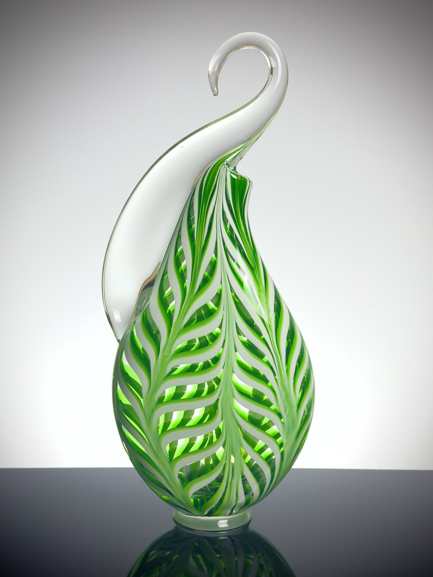 Green and White Crest