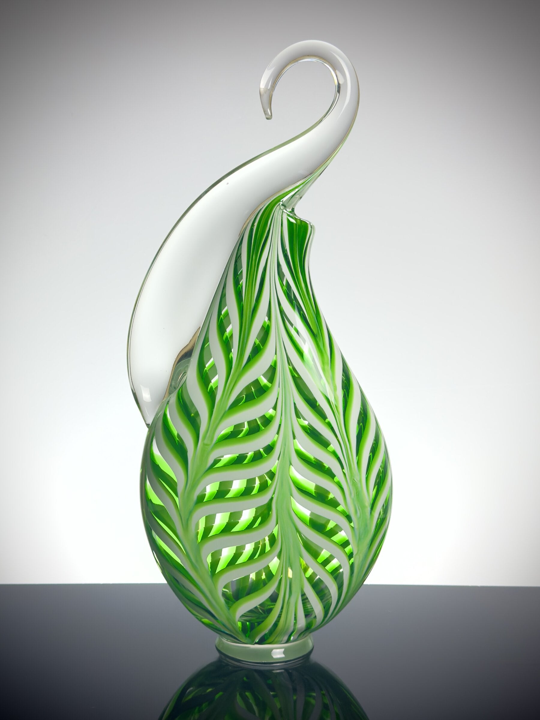 Green and White Crest