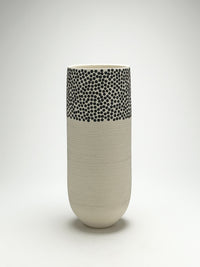 Black and White Tapered Vessel