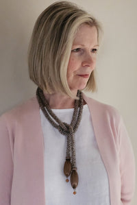 Copper & Taupe Crocheted Rope