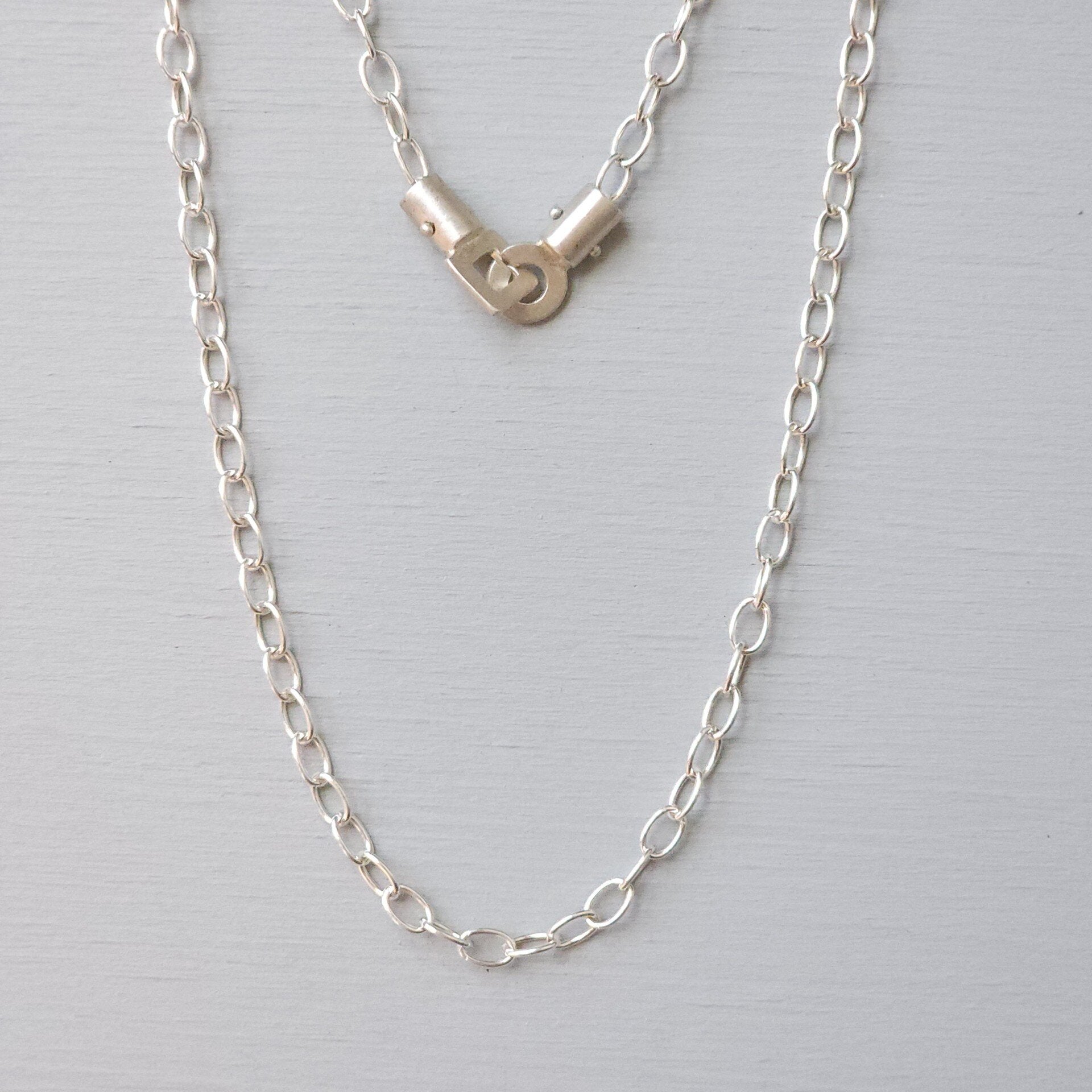 bright silver chain