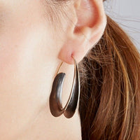 Bronze Oval Earrings