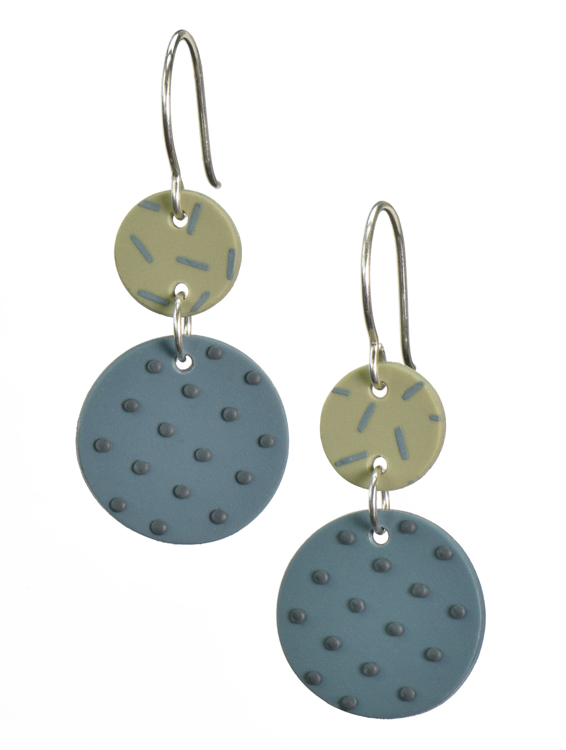 Dark teal with dots