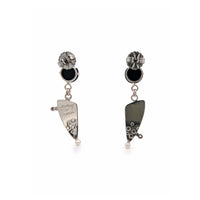 Midnight Tuxedo Agate Earrings
