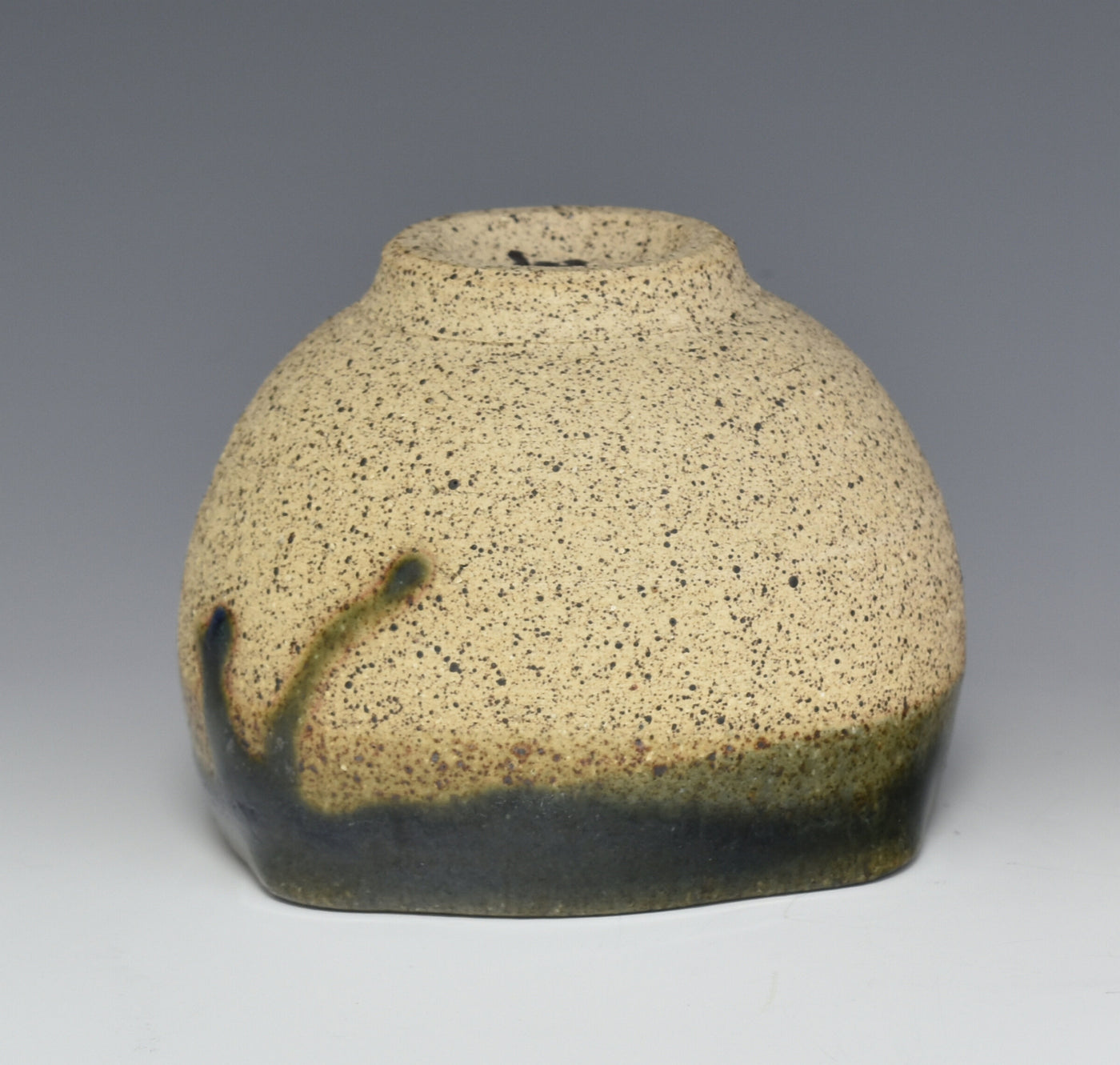 Green Speckled Stoneware Tea Bowl