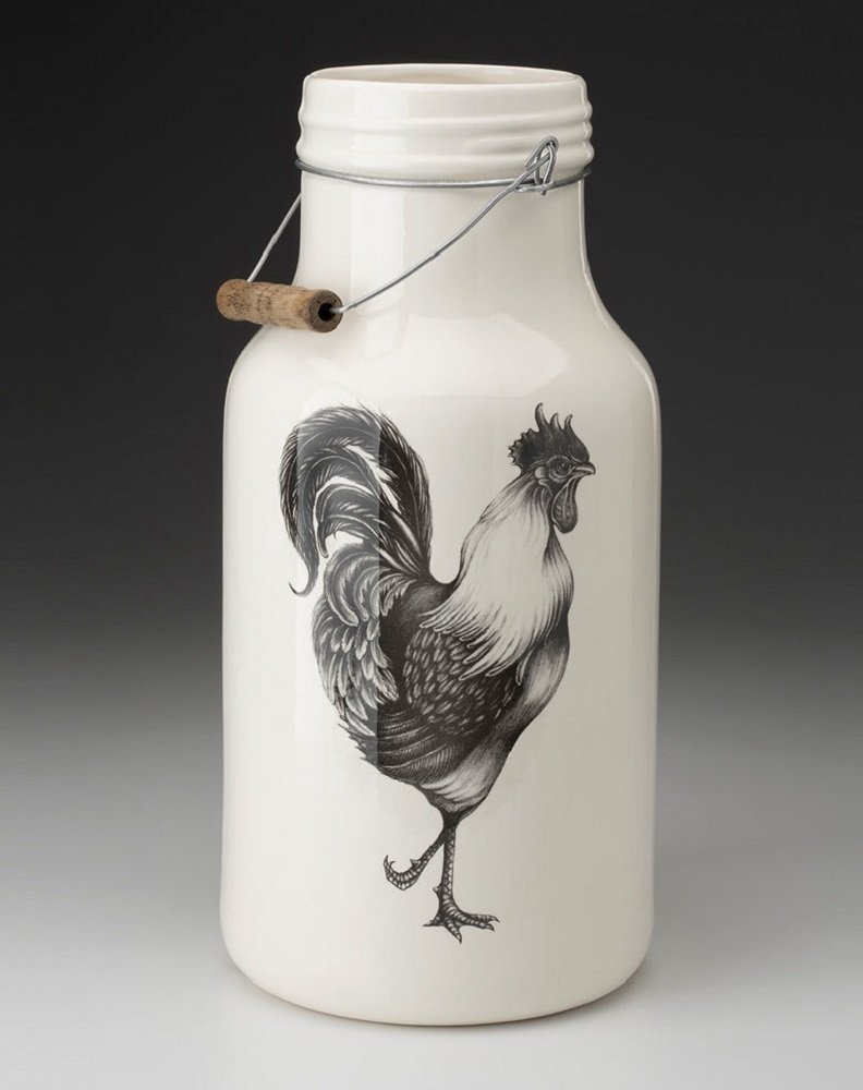 Jug with Handle: Rooster