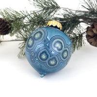Crystalline Bauble Ornament, Morning Blue