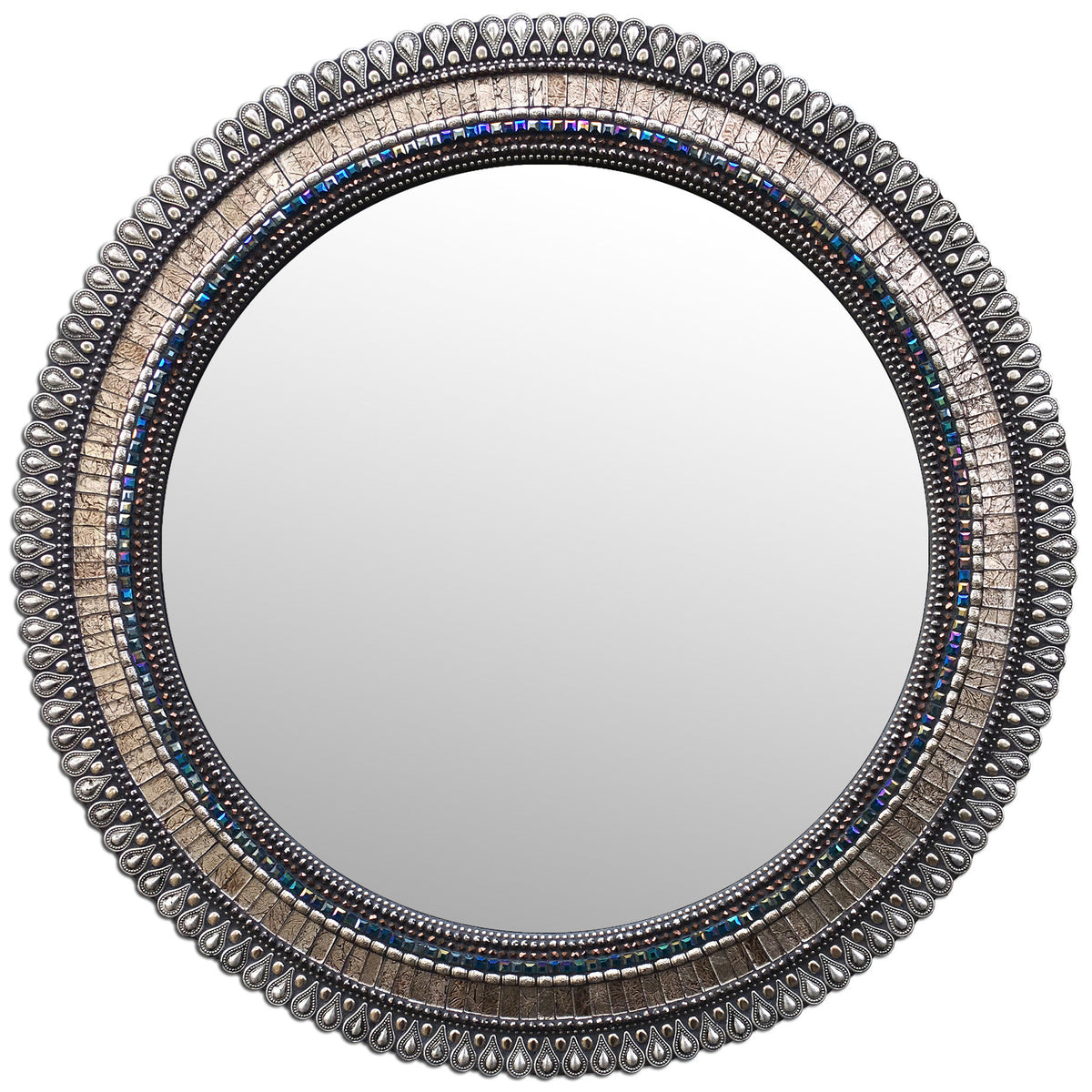 Pewter Drop Mirror