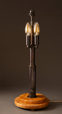 Green Iridized Copper Table Lamp