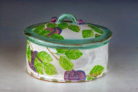Plum Oval Box with Lid