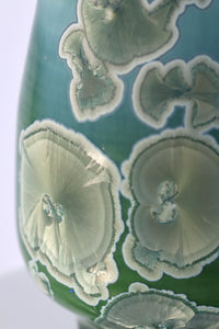 Miniature Crystalline Green and Gold Jar