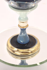 Miniature Blue & Gold Crystalline Jar