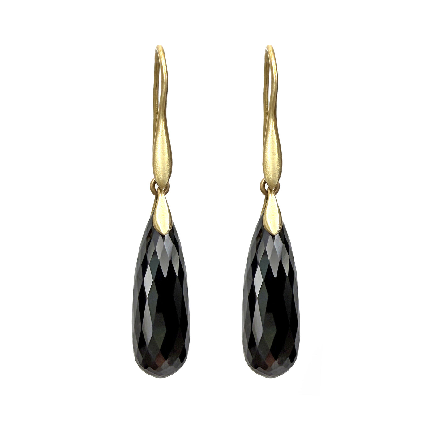 Black Spinel Briolette Dancing Earrings