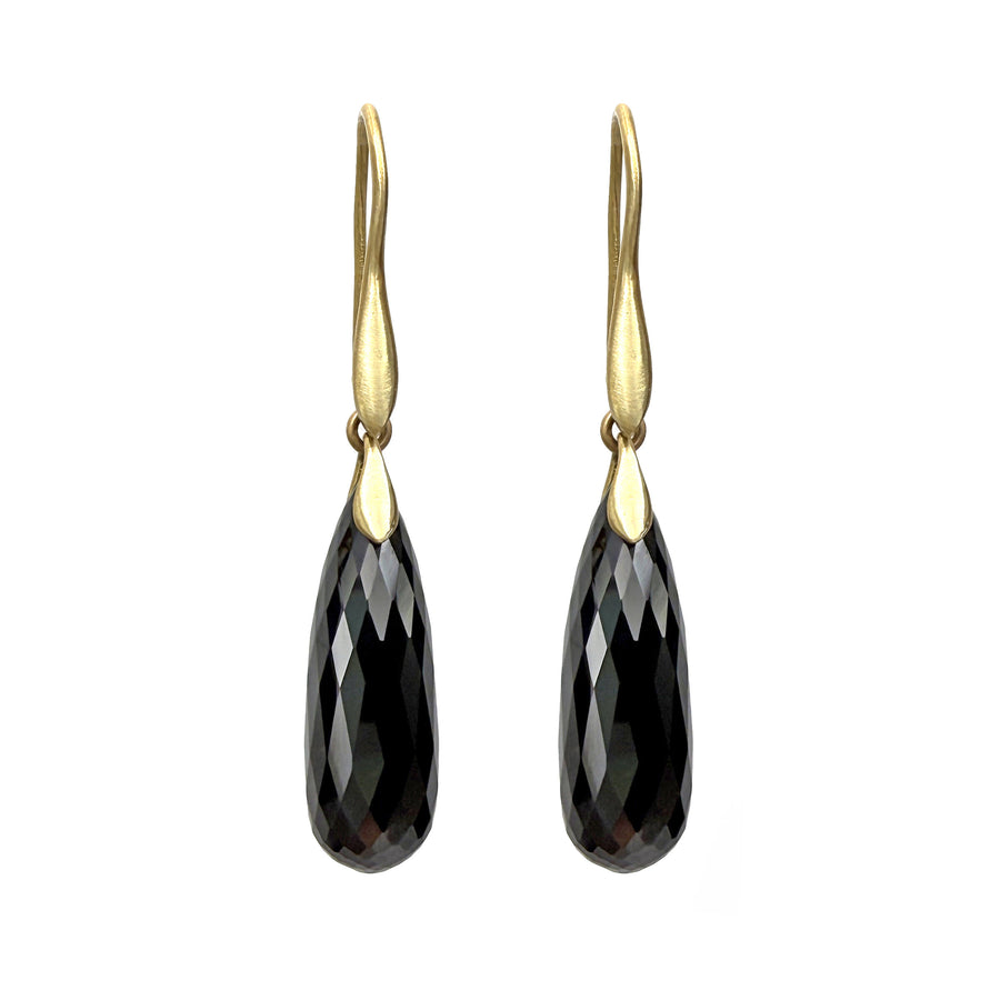 Black Spinel Briolette Dancing Earrings