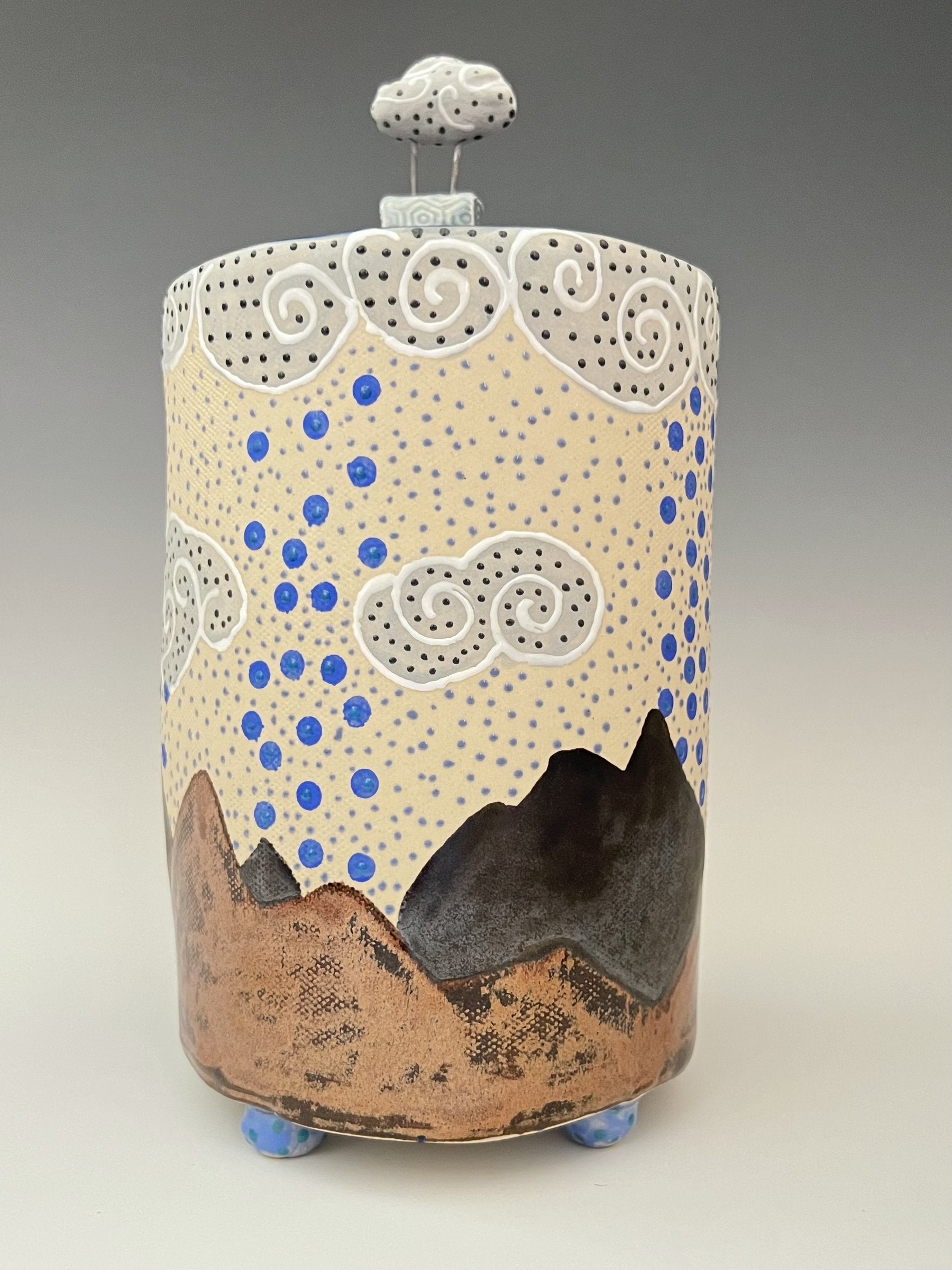 Mountain Monsoon Lidded Vessel