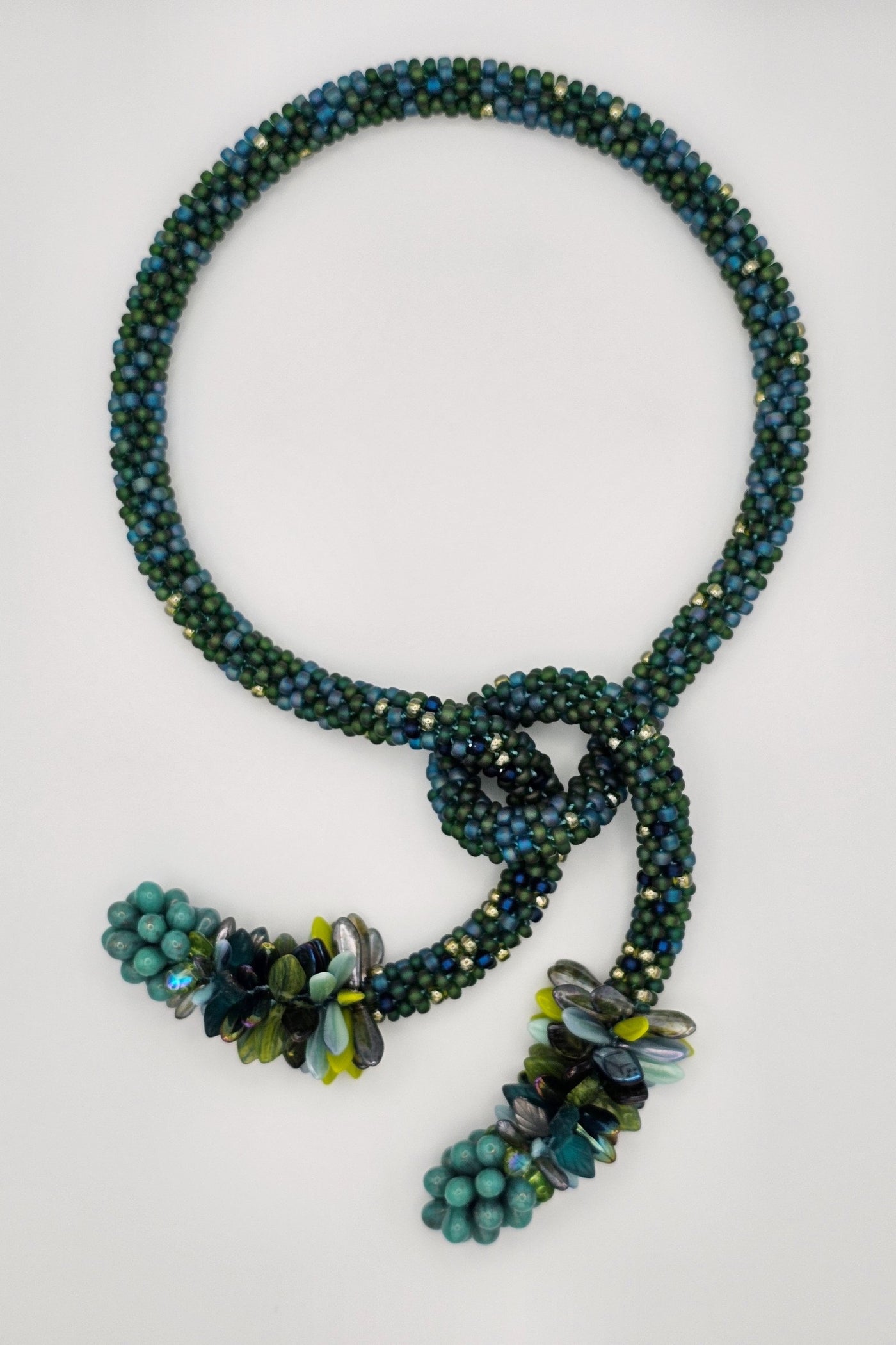 Green & Turquoise Cluster Necklace