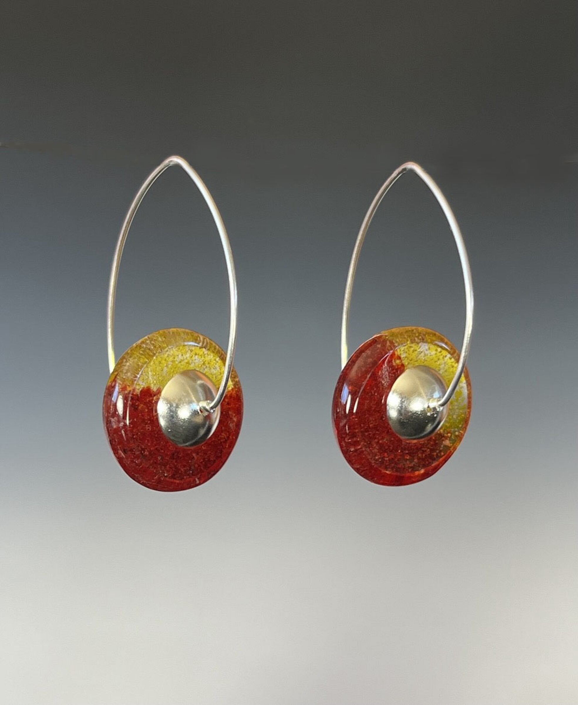 Ruby & Lemon Drop Disc Earring
