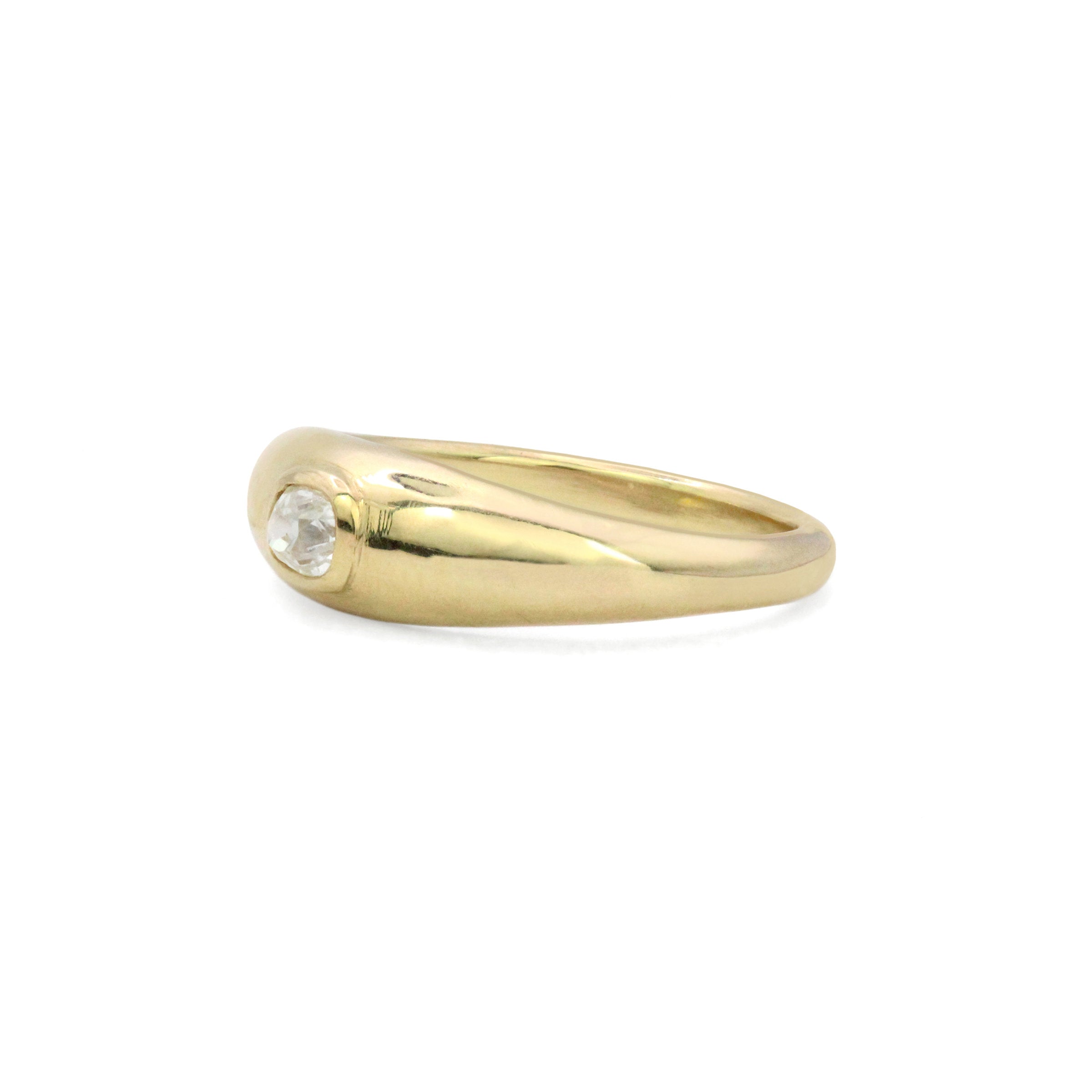 Old Mine Cut 18K Ring
