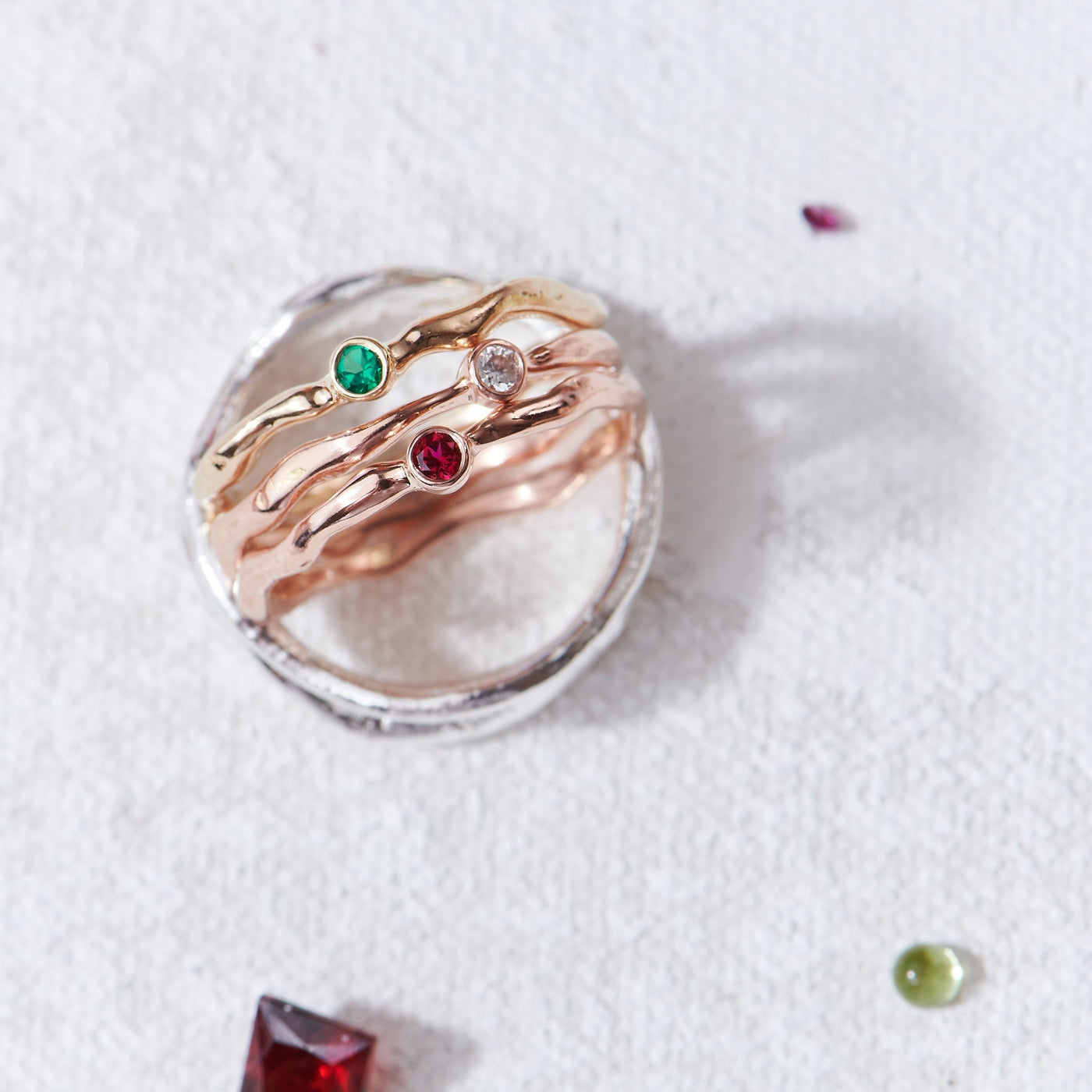 Rose Gold Dandelion Bloom Ring