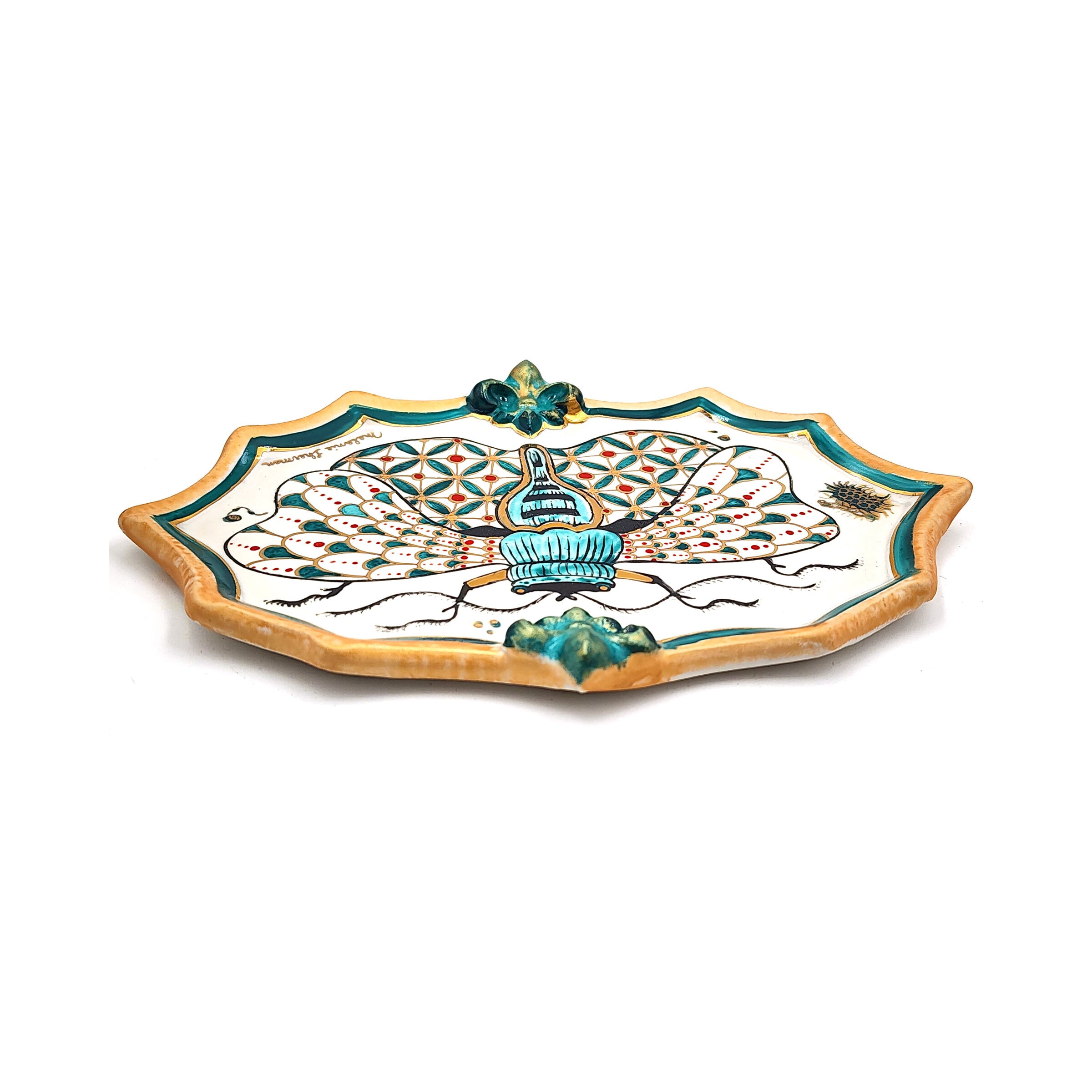 Papillon de Nuit Wall Tile in Turquoise