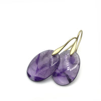 Oval Amethyst Formation Earrings
