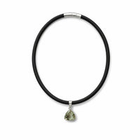 Green Amethyst Triangle Necklace